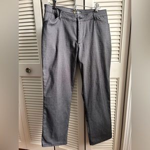 Lee Petites Relaxed Fit Straight Leg Mid Rise patterned trousers